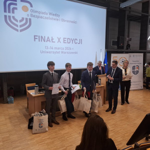 Sukcesy naszych uczniów na X Olimpiadzie Wiedzy o Bezpieczeństwie i Obronności!